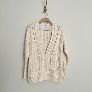 Women's Cream Cable Knit Sweater